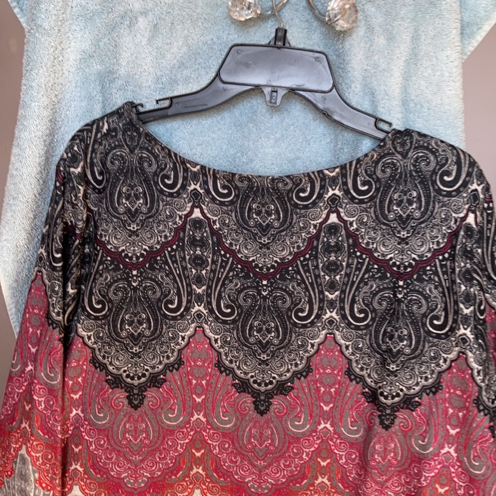 Ruby Rd top cozy vibes boho print pullover printed shirt casual size 2X - Picture 10 of 17